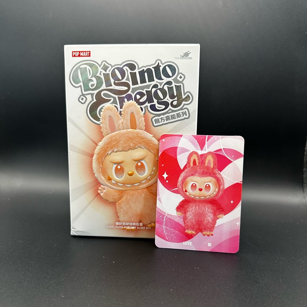 Labubu Big Into Energy Vinyl Face Plushie - Love